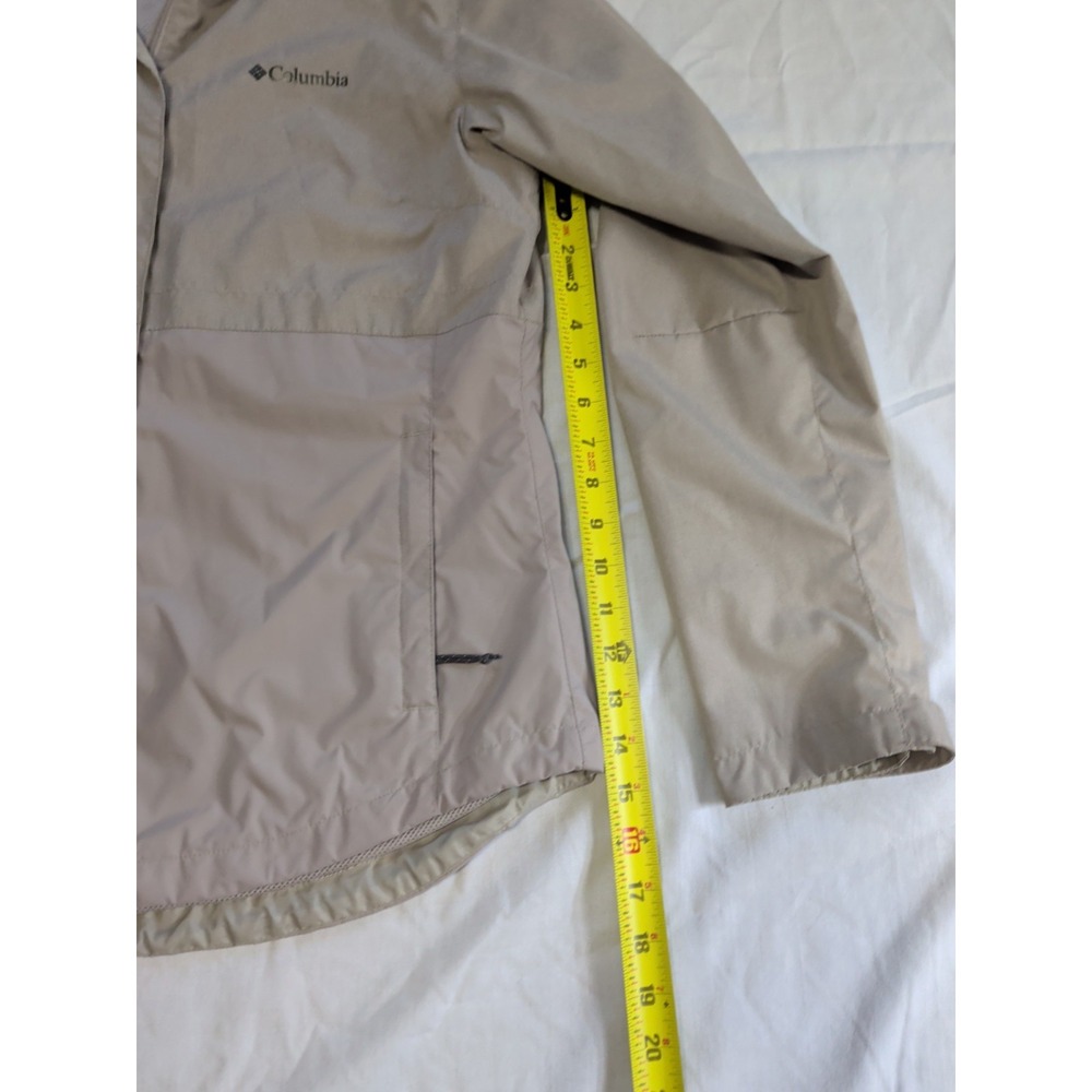 Columbia Womens Medium Abbotsville Windbreaker Lightweight Hooded Jacket Gray - Picture 7 of 8
